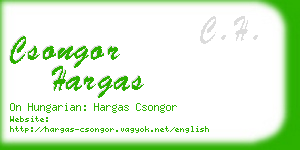 csongor hargas business card